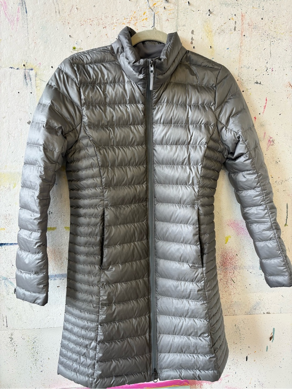 Patagonia Women's Lightweight Quilted Long Puffer Coat - Gray